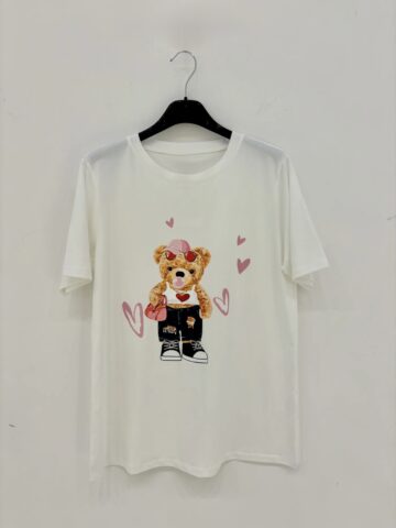 T-shirt με ροζ teddy